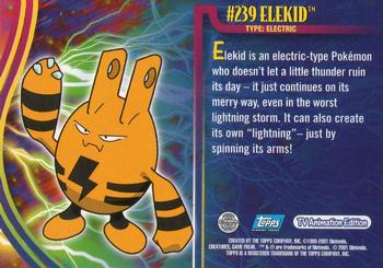 2001 Topps Pokemon Johto (UK) #NNO Elekid Back