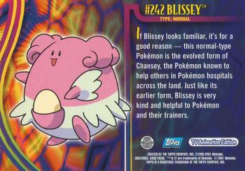 2001 Topps Pokemon Johto (UK) #NNO Blissey Back