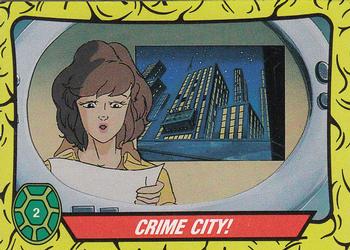 1989 O-Pee-Chee Teenage Mutant Ninja Turtles #2 Crime City! Front