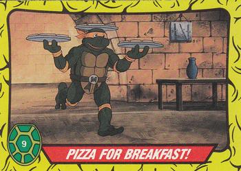 1989 O-Pee-Chee Teenage Mutant Ninja Turtles #9 Pizza for Breakfast! Front