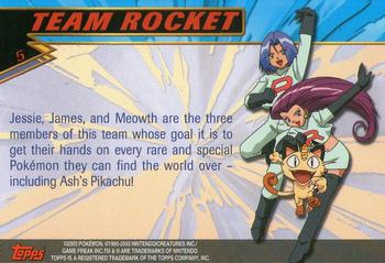 2003 Topps Pokemon Advanced #5 Team Rocket Back