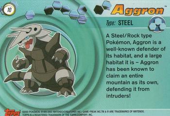 2003 Topps Pokemon Advanced #10 Aggron Back