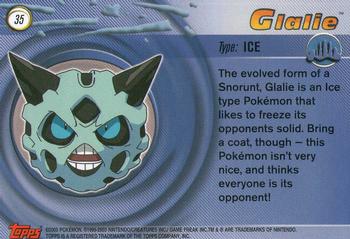 2003 Topps Pokemon Advanced #35 Glalie Back
