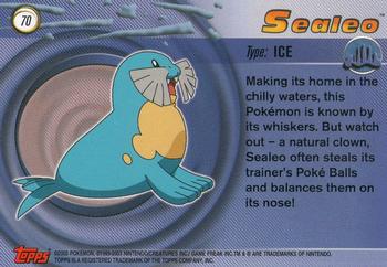 2003 Topps Pokemon Advanced #70 Sealeo Back