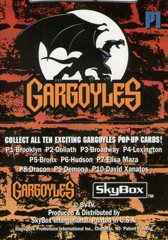 1995 Skybox Gargoyles - Pop-Ups #P1 Brooklyn Back