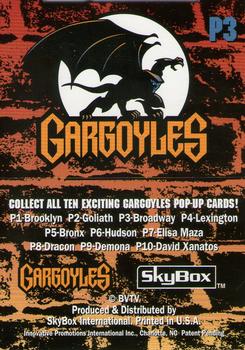1995 Skybox Gargoyles - Pop-Ups #P3 Broadway Back
