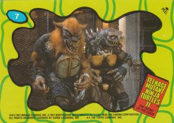 1991 Topps Teenage Mutant Ninja Turtles II: The Secret of the Ooze - Stickers #7 Teenage Mutant Ninja Turtles Front