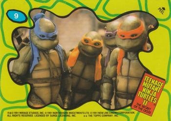 1991 Topps Teenage Mutant Ninja Turtles II: The Secret of the Ooze - Stickers #9 Teenage Mutant Ninja Turtles Front