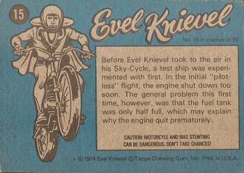 1974 Topps Evel Knievel #15 Fast and Furious Back