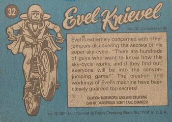 1974 Topps Evel Knievel #32 The Super-Cycle Back