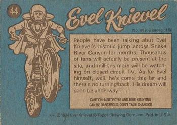 1974 Topps Evel Knievel #44 Many Happy Returns Back