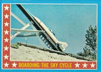 1974 Topps Evel Knievel #49 Boarding the Sky Cycle Front