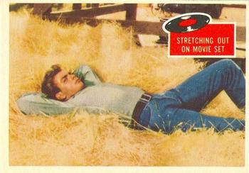 1959 Topps Fabian #15 Stretching Out On Movie Set Front