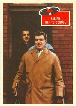 1959 Topps Fabian #9 Fabian Off To School Front