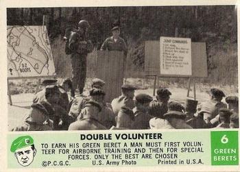 1966 Philadelphia Green Berets #6 Double Volunteer Front