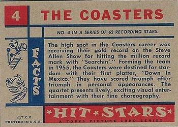 1957 Topps Hit Stars #4 The Coasters Back