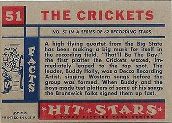 1957 Topps Hit Stars #51 The Crickets Back
