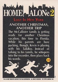 1992 Topps Home Alone 2 #10 Another Christmas, Another Trip Back