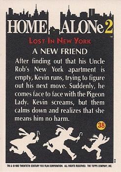 1992 Topps Home Alone 2 #38 A New Friend Back