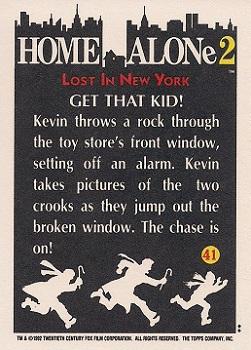 1992 Topps Home Alone 2 #41 Get That Kid! Back