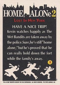 1992 Topps Home Alone 2 #8 Have a Nice Trip! Back