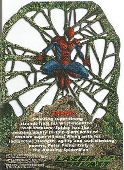 1997 Fleer/SkyBox Marvel Premium QFX - LazerBlast Die Cuts #2 Spider-Man Back