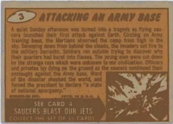 1962 Topps Mars Attacks #3 Attacking an Army Base Back