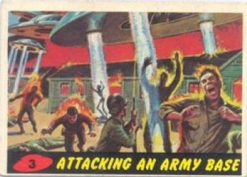 1962 Topps Mars Attacks #3 Attacking an Army Base Front