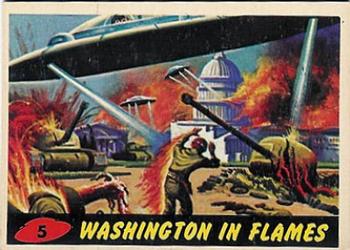 1962 Topps Mars Attacks #5 Washington in Flames Front