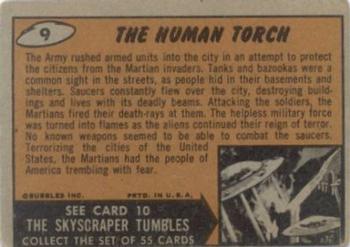 1962 Topps Mars Attacks #9 The Human Torch Back