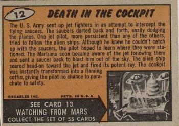1962 Topps Mars Attacks #12 Death in the Cockpit Back