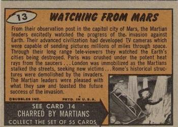 1962 Topps Mars Attacks #13 Watching from Mars Back