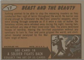 1962 Topps Mars Attacks #17 Beast and the Beauty Back