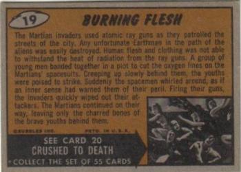 1962 Topps Mars Attacks #19 Burning Flesh Back
