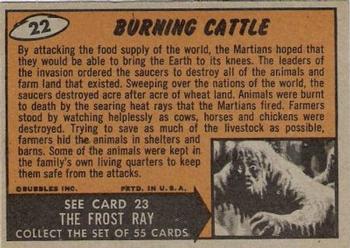 1962 Topps Mars Attacks #22 Burning Cattle Back