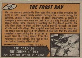 1962 Topps Mars Attacks #23 The Frost Ray Back