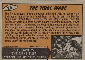 1962 Topps Mars Attacks #26 The Tidal Wave Back