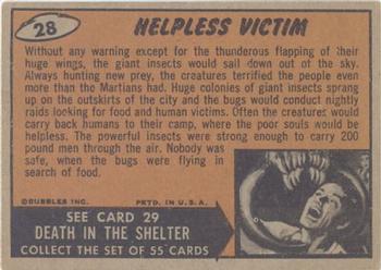 1962 Topps Mars Attacks #28 Helpless Victim Back