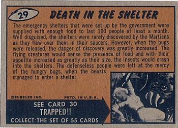 1962 Topps Mars Attacks #29 Death in the Shelter Back