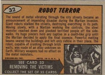 1962 Topps Mars Attacks #32 Robot Terror Back