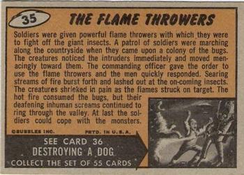 1962 Topps Mars Attacks #35 The Flame Throwers Back