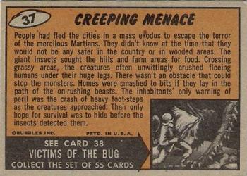 1962 Topps Mars Attacks #37 Creeping Menace Back