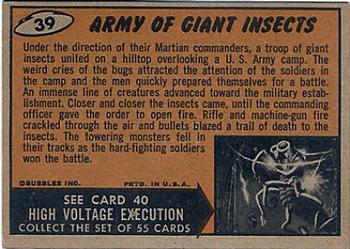 1962 Topps Mars Attacks #39 Army of Giant Insects Back
