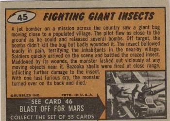 1962 Topps Mars Attacks #45 Fighting Giant Insects Back