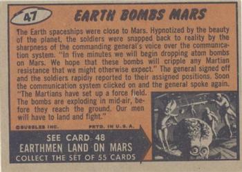 1962 Topps Mars Attacks #47 Earth Bombs Mars Back