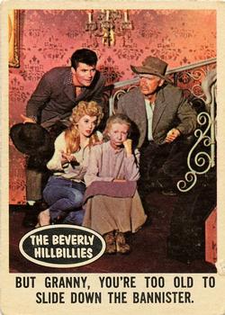1963 Topps Beverly Hillbillies #12 But Granny, you're too old to slide down the bannister. Front