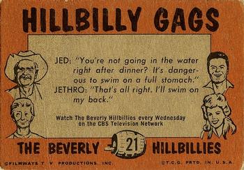 1963 Topps Beverly Hillbillies #21 Why can't I take my pet for a walk? Back
