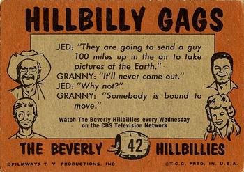 1963 Topps Beverly Hillbillies #42 Magazines are great for swatting flies. Back