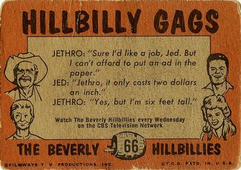 1963 Topps Beverly Hillbillies #66 There's someone in this thing - I can hear him talking Back