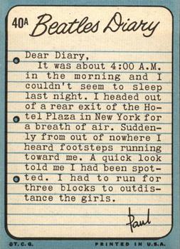 1964 Topps The Beatles Diary #40A Ringo Back